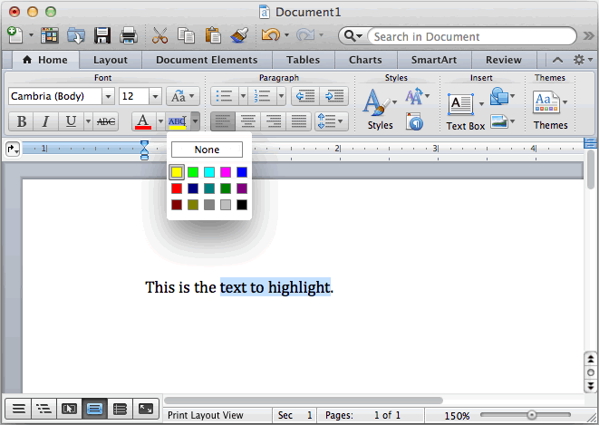 word for mac search text of document